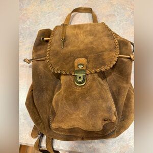 Patricia Nash Brown Suede Drawstring Backpack. Excellent condition. Barely used.